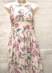 Pinic/ Party Wear Floral Corset Dress M Size