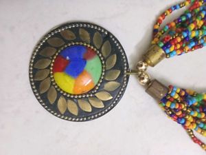 Glass Base Metal And Necklace For Women &#39;s