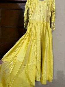 yellow floor length suit on sale