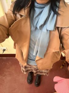 Brown Faux Leather Jacket