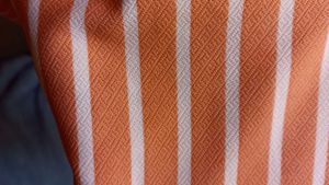 Casual Striped Printed Peach Top
