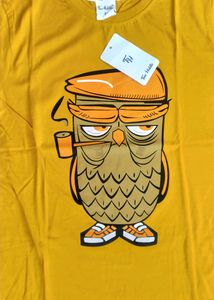 Brand New Graphic Printed Yellow Mens Tshirts