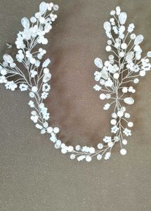 Elegant Pearl &amp; Crystal Hair Vine