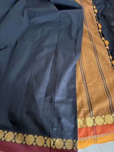 Elegant Black Saree with Border