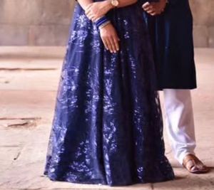 Elegant Navy Blue Lehenga Choli Set
