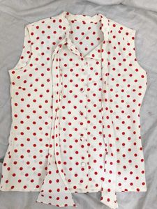 Polka Dot Sleeveless Top