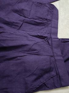 Purple Trouser To Style With Any Kind Of Top ..Kurti ..With Cotton Fabric ..And Pockets On Both Side ..😍✨