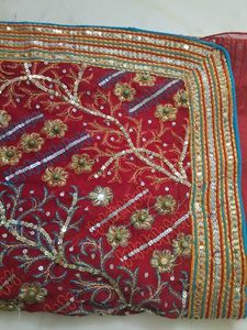 Bright Red Bridal Saree