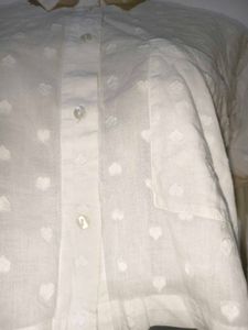 🎊Buy 1, Get 1 Free🎁32"-34" White Heart Crop Top