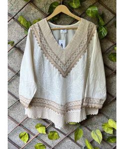 Lace Trimmed Bohemian Top