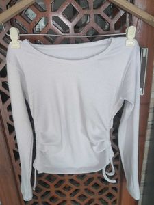 Cute White Long Sleeve Top