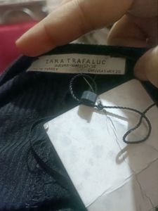 Zara Trafaluc Metallic Black Dress
