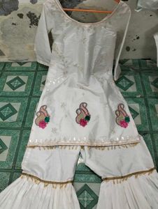 New White Gharara Suit Ne