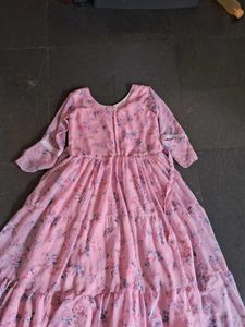 Long Frock Of Poly Silk Fabric