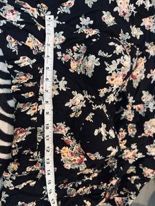 Black Floral Dress, Skater, Backless &amp; Padded