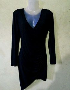 BLACK SEXY RUCHED DRESS