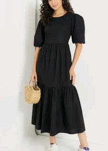 Black Puff Sleeve Dress