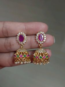 Evertrending Small Full Stones Jhumka. New
