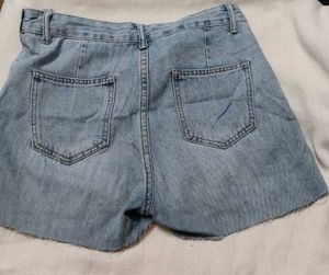 High-Waisted Denim Shorts