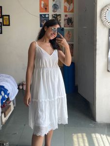 White Sundress with Eyelet Detail