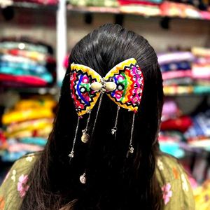 Ethnic Hair Bow Clip