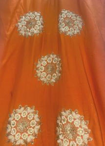 Orange Embroidered Kurta