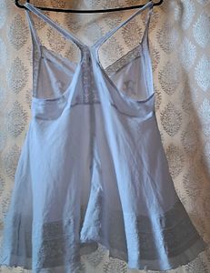 White Lace Trim Tank Top