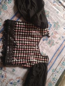 Black elegant ethnic top