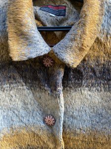 Striped Wool Blend Jacket/Coat