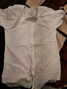 Linen White Half Sleevs Shirt