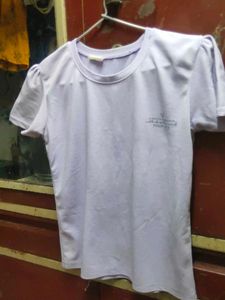 Light Purple Puff Sleeve Tee