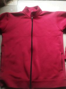 Red Zip-Up Jacket