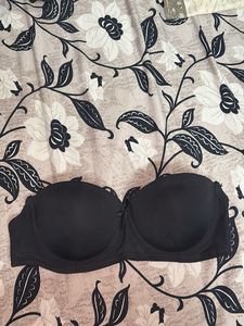 Black Strapless Bra