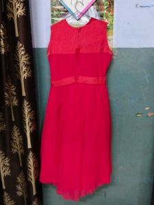 Red Colour One Piece Dress