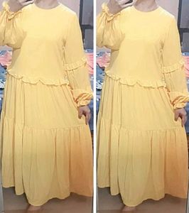 Yellow Tiered Maxi Dress