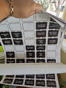 Spice Jar Label Stickers+ white new roll
