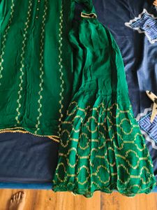 Bottle Green garara  Kurta set