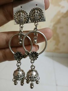 Silver south indian style Jhumka Earrings