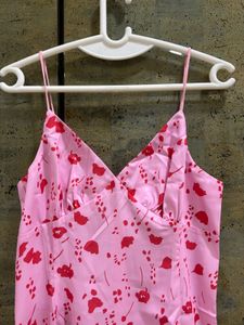 Pink Slit Dress