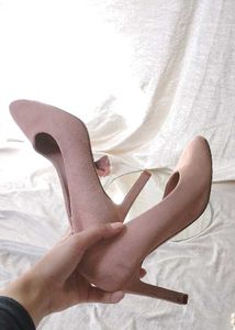 Pink Velvet Heels🎀🧸