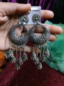 Oxidised Earring