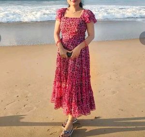 Floral pink Maxi Dress
