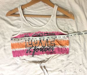 Justice Tie-Front Tank Top