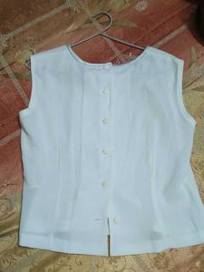 White Sleeveless Top