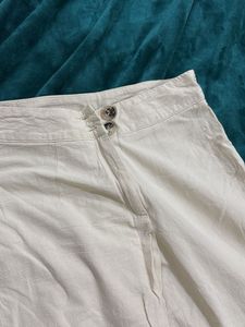 Beige Wide Leg Pants