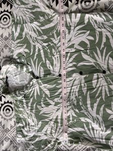 Green Floral half sleeves shirt