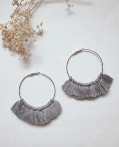 Tassel Hoop Earrings - 04