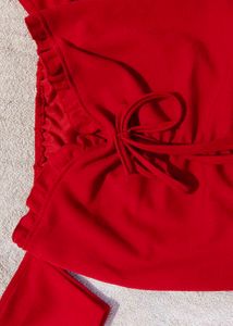 Red Off-Shoulder Top