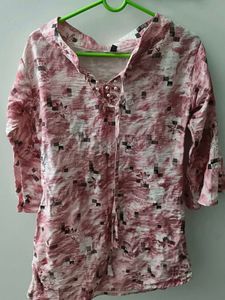 Stylish Pink Print Top