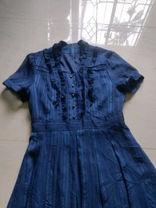 Striped Ruffle Trim Dress